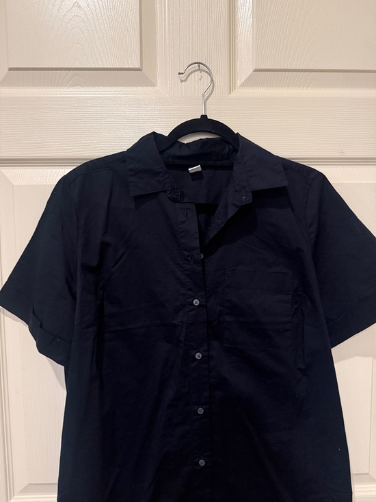 Old Navy NWT black button down mini dress, medium - Picture 3 of 8